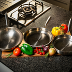 Batterie de cuisine en titane martelé pro