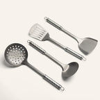 Poêle en titane martelée pro & set d’ustensiles