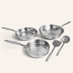 Batterie de cuisine en titane martelé pro