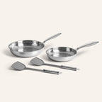 Poêles en titane martelées pro duo set