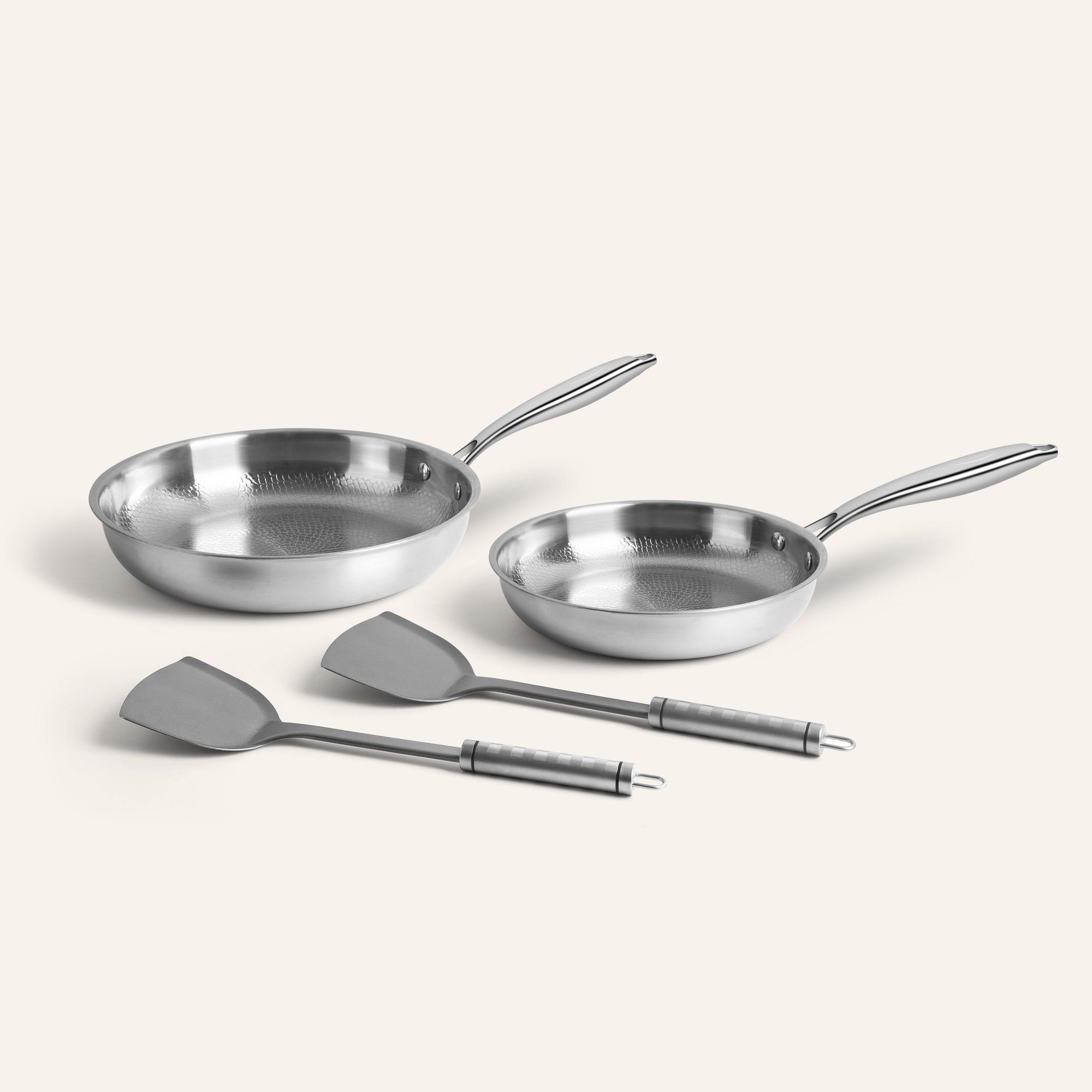 Poêles en titane martelées pro duo set